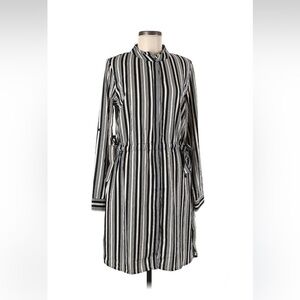 Bobeau striped shirtdress